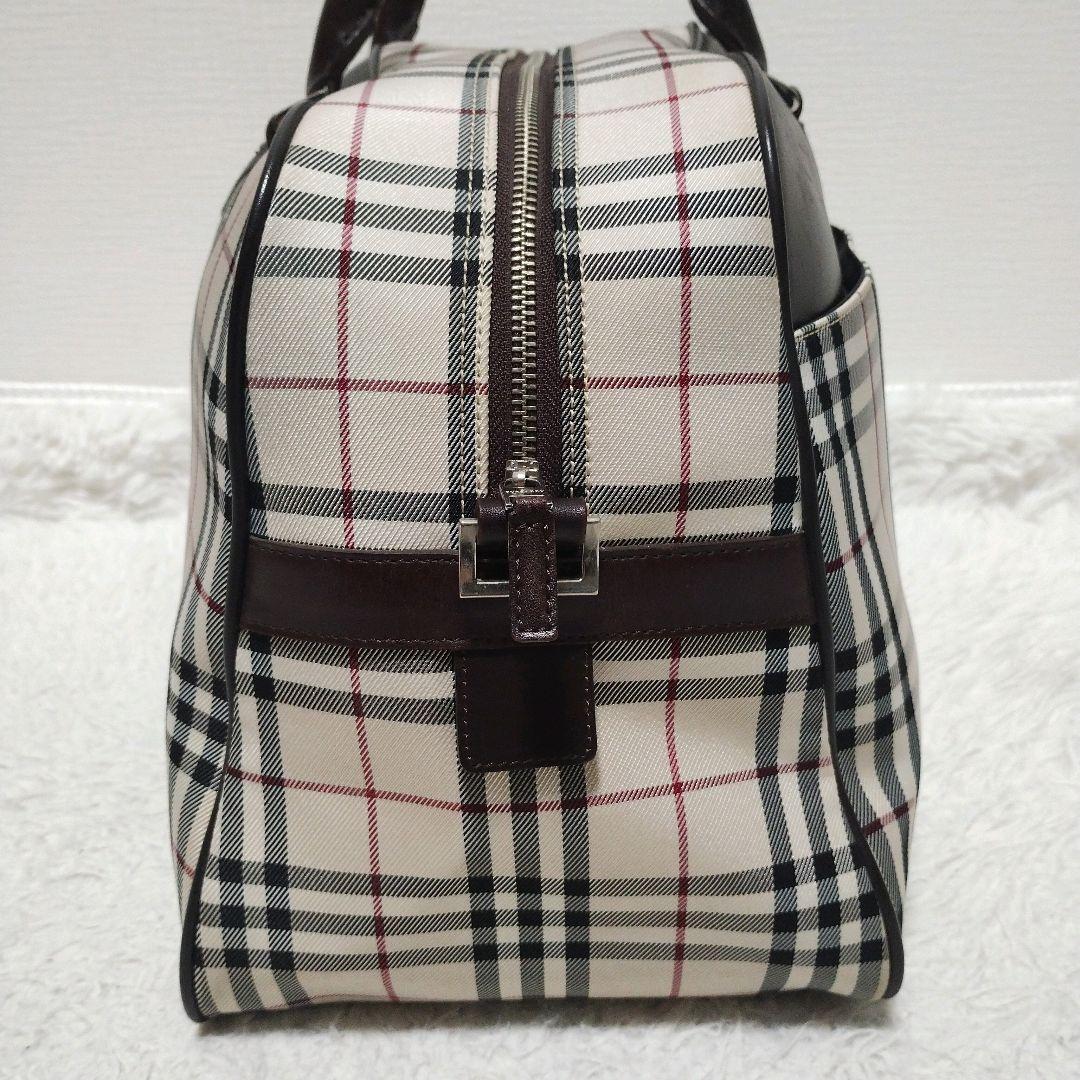 【美品】大容量 Burberry ノバチェック ボストンバッグ　2WAY レザー