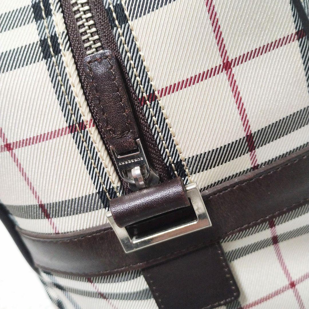 【美品】大容量 Burberry ノバチェック ボストンバッグ　2WAY レザー