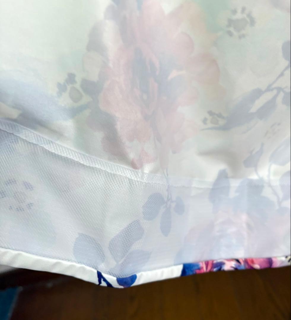 まーちゃん⭐︎花柄 七分袖 ロングドレス MLサイズ 新品