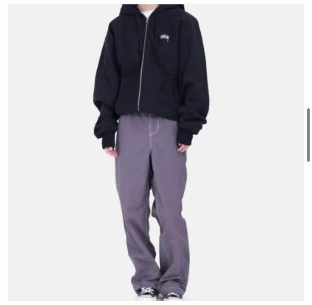 ロ*ー様 STUSSY STOCK LOGO ZIP HOODIE ブラック