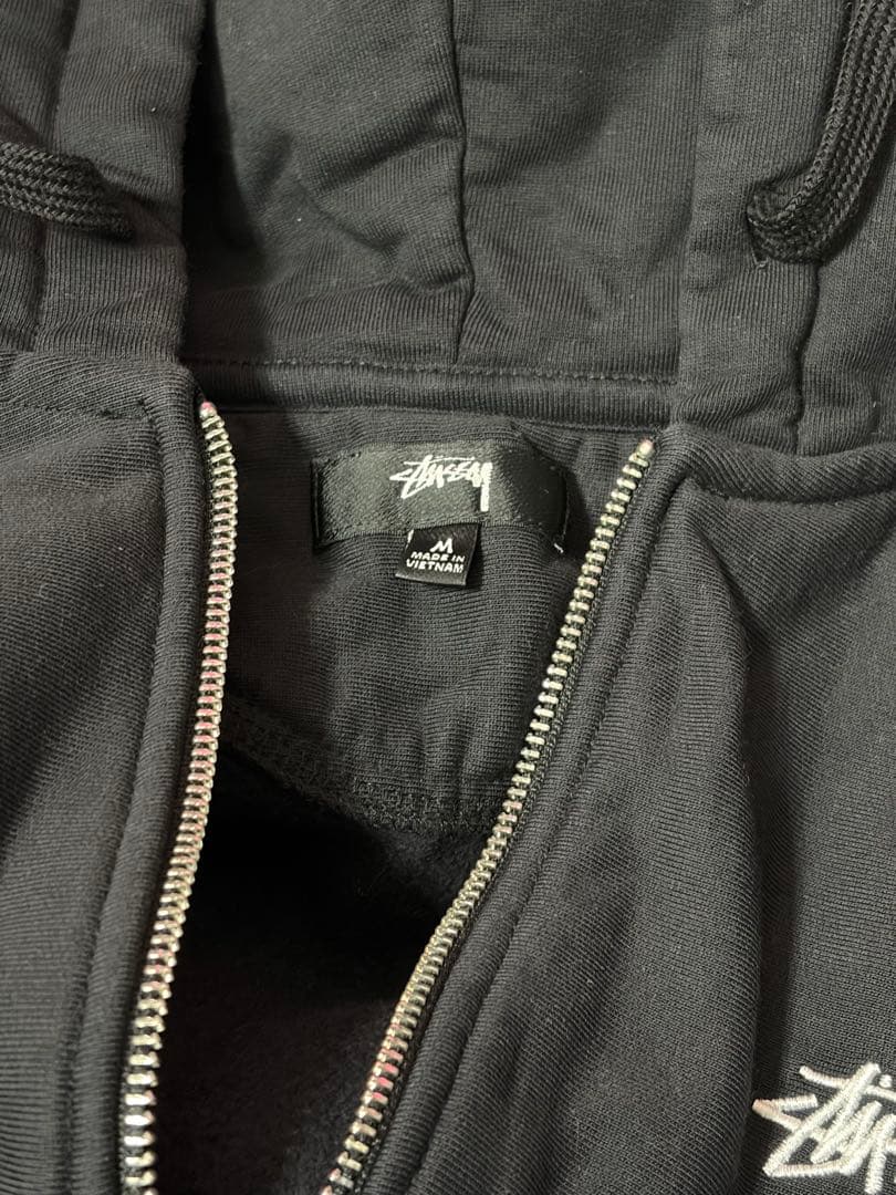 ロ*ー様 STUSSY STOCK LOGO ZIP HOODIE ブラック