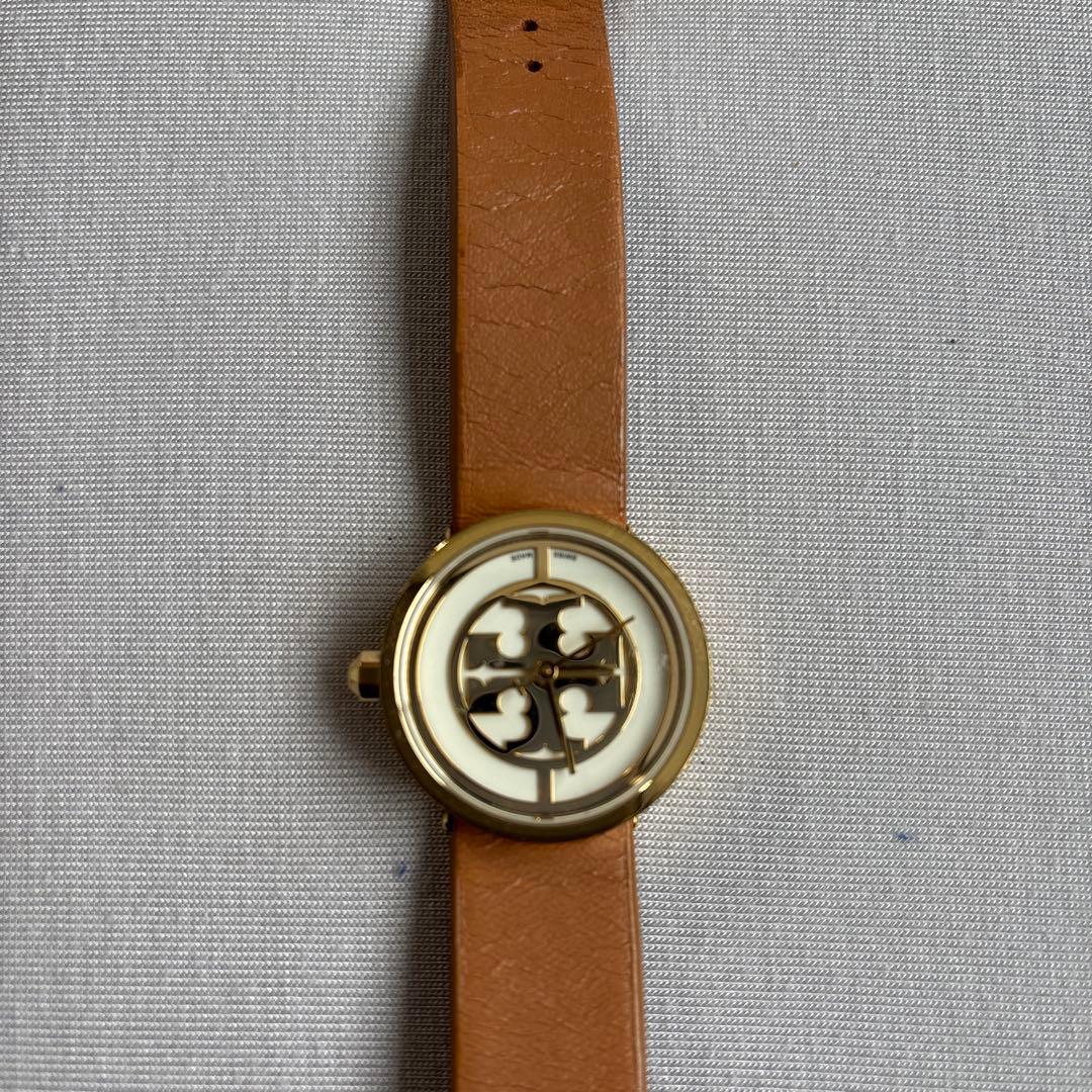 TORY BURCH ベージュレザー腕時計