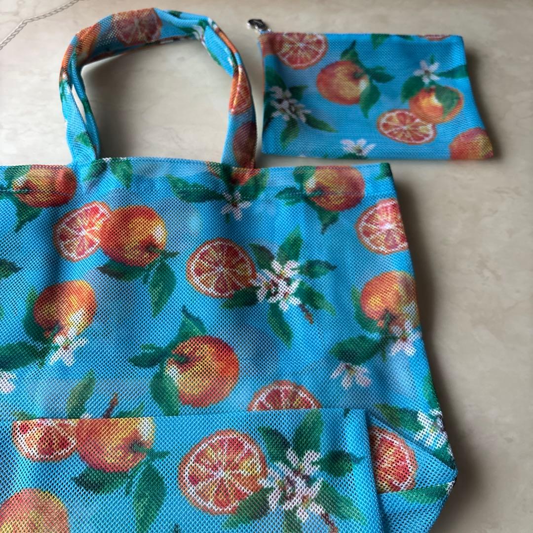 未使用　フェイラー　ネロリ　メッシュバッグ ＆　メッシュポーチ　オレンジ