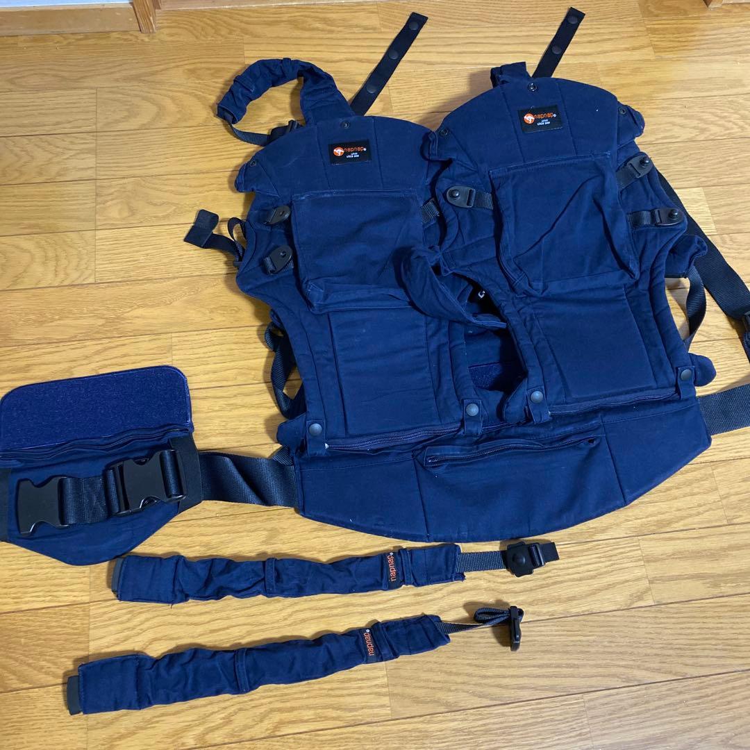 12/30まで値下げ【napnap】双子用抱っこ紐　ネイビー