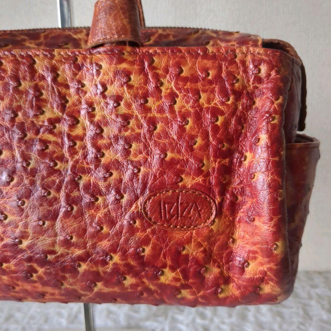 IBIZA/イビザ　希少✨️　オーストリッチ　特殊染め加工　バッグ