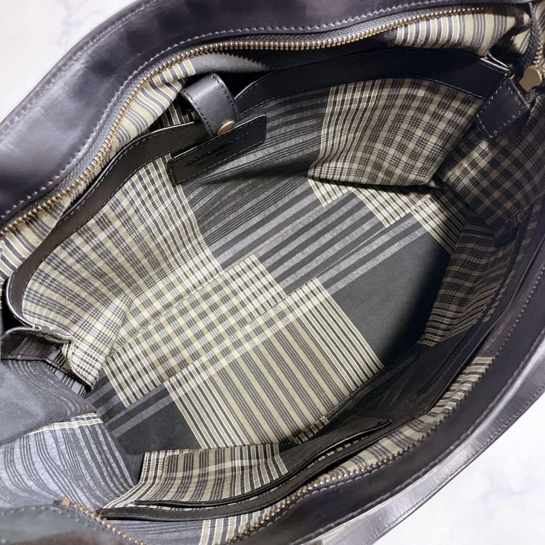 美品✨マザーハウス アンティーク スリムトート ビジネスバッグ ブラック A4