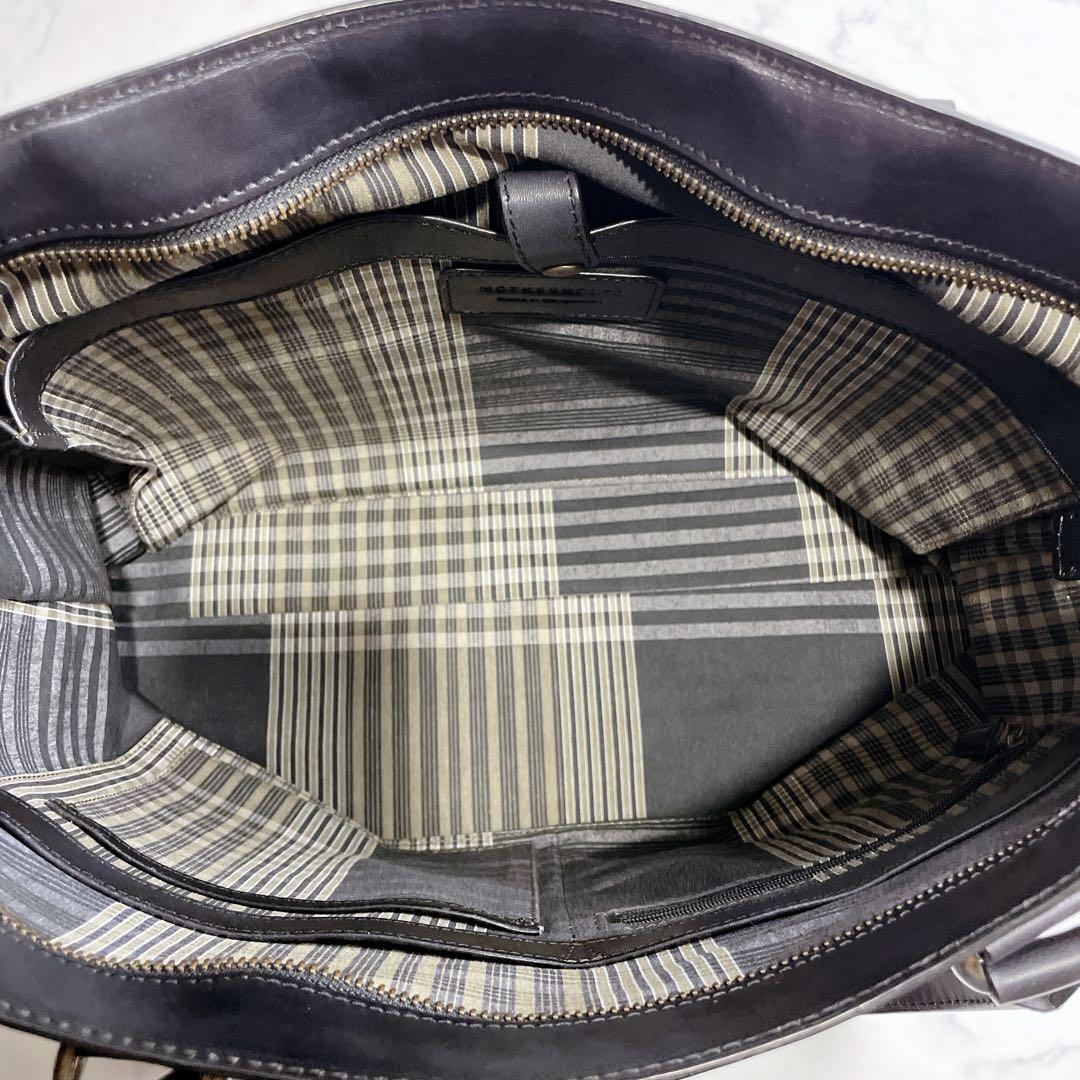 美品✨マザーハウス アンティーク スリムトート ビジネスバッグ ブラック A4