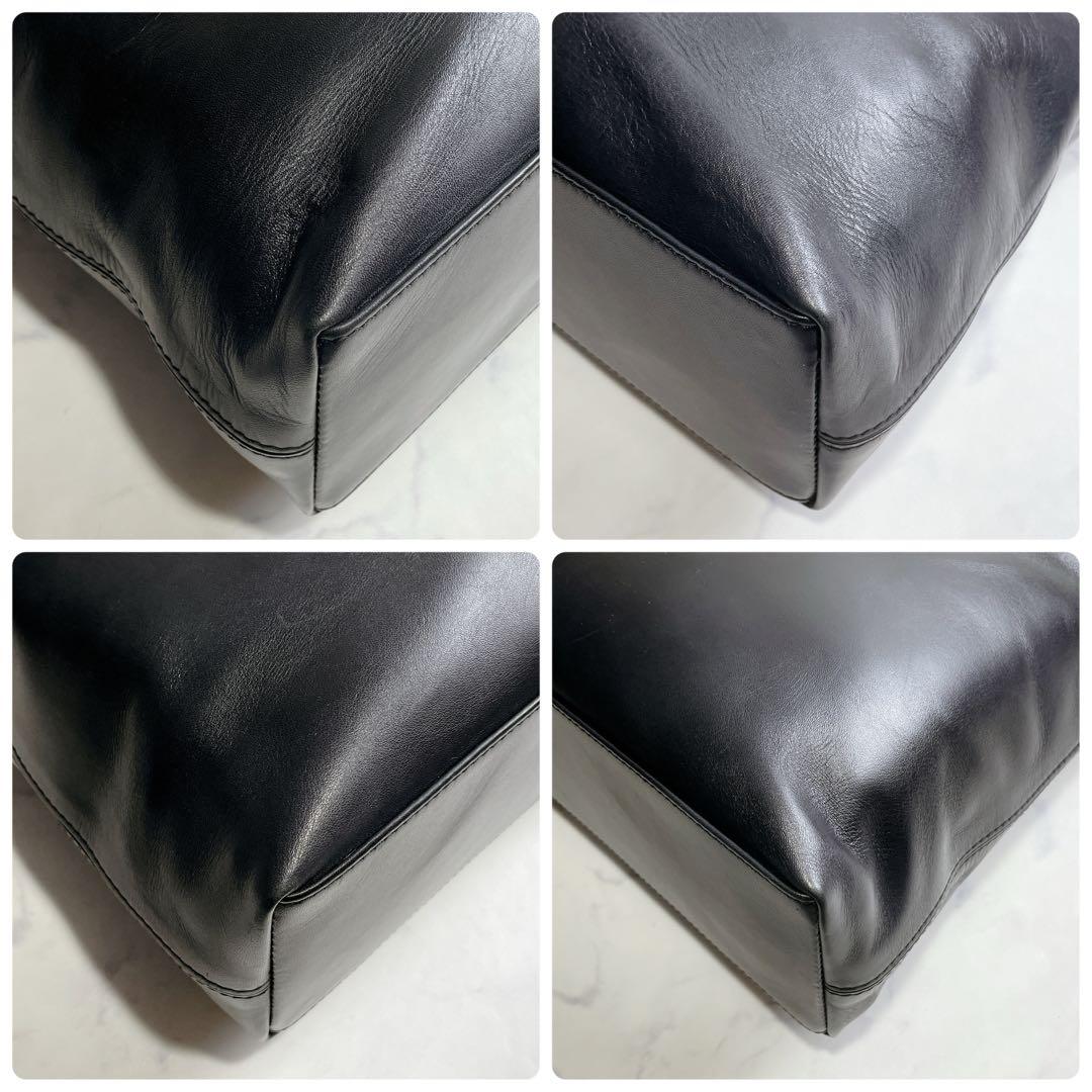 美品✨マザーハウス アンティーク スリムトート ビジネスバッグ ブラック A4