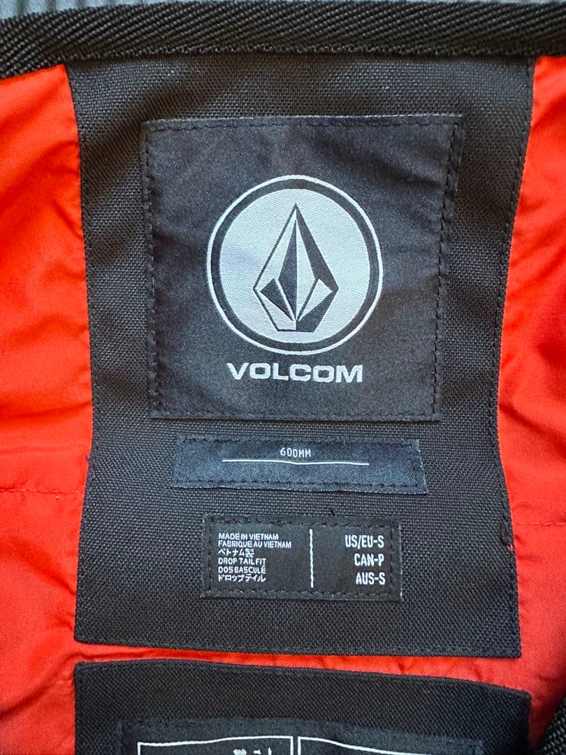 VOLCOM ブラック スノーベスト Sサイズ