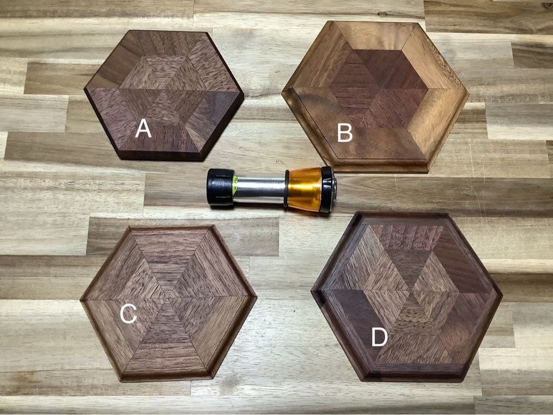 ヘキサゴンテーブル天板三脚テーブルヘキサゴン130ウォールナット