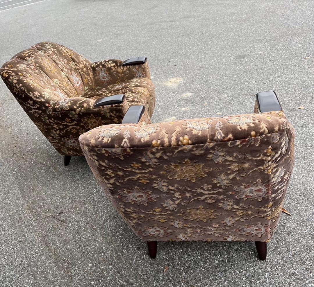 一人用ソファ　二脚　昭和レトロ