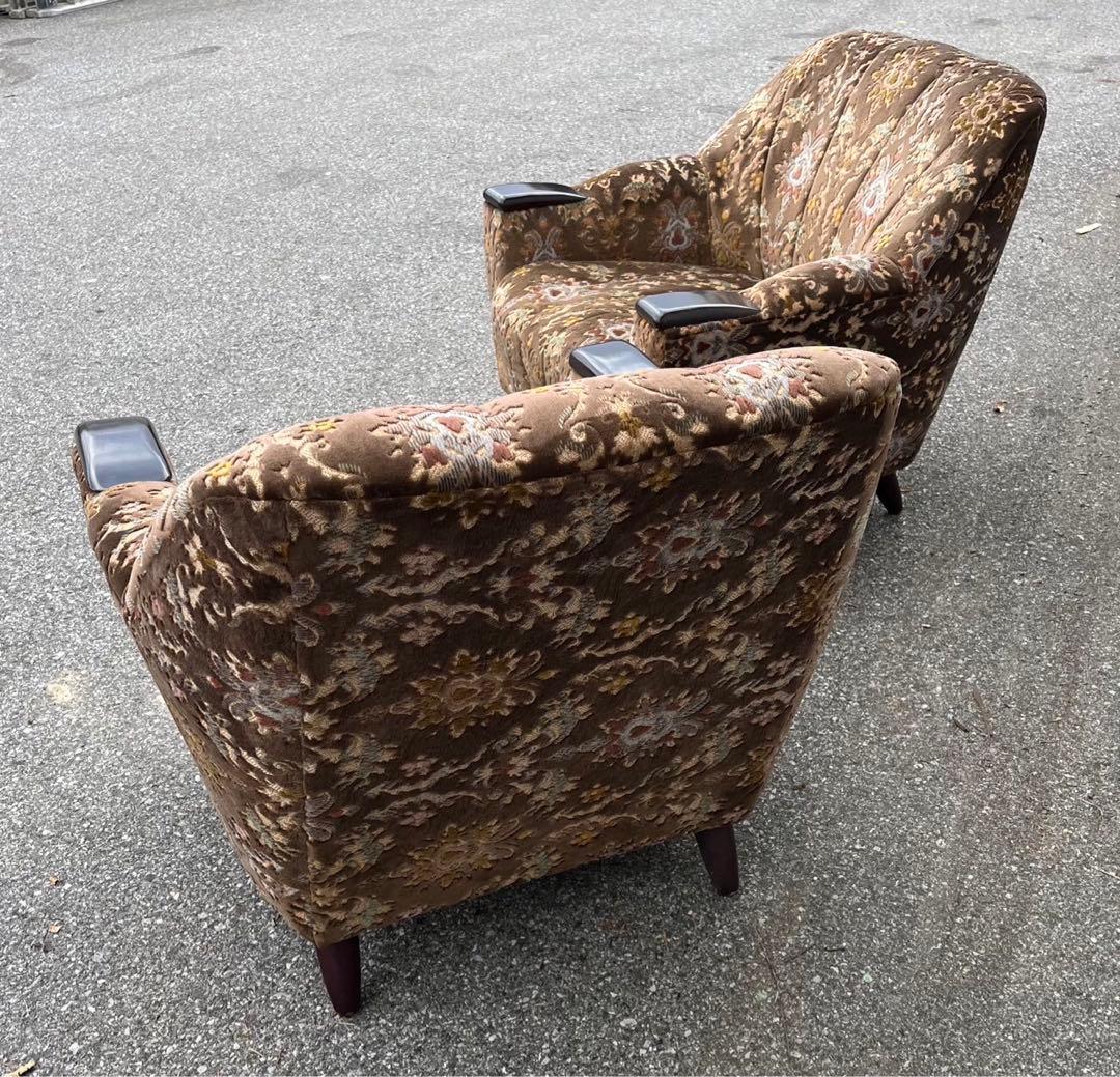 一人用ソファ　二脚　昭和レトロ