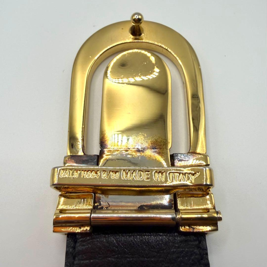 【美品】CELINE セリーヌ ベルト ゴールド金具 ブラウン