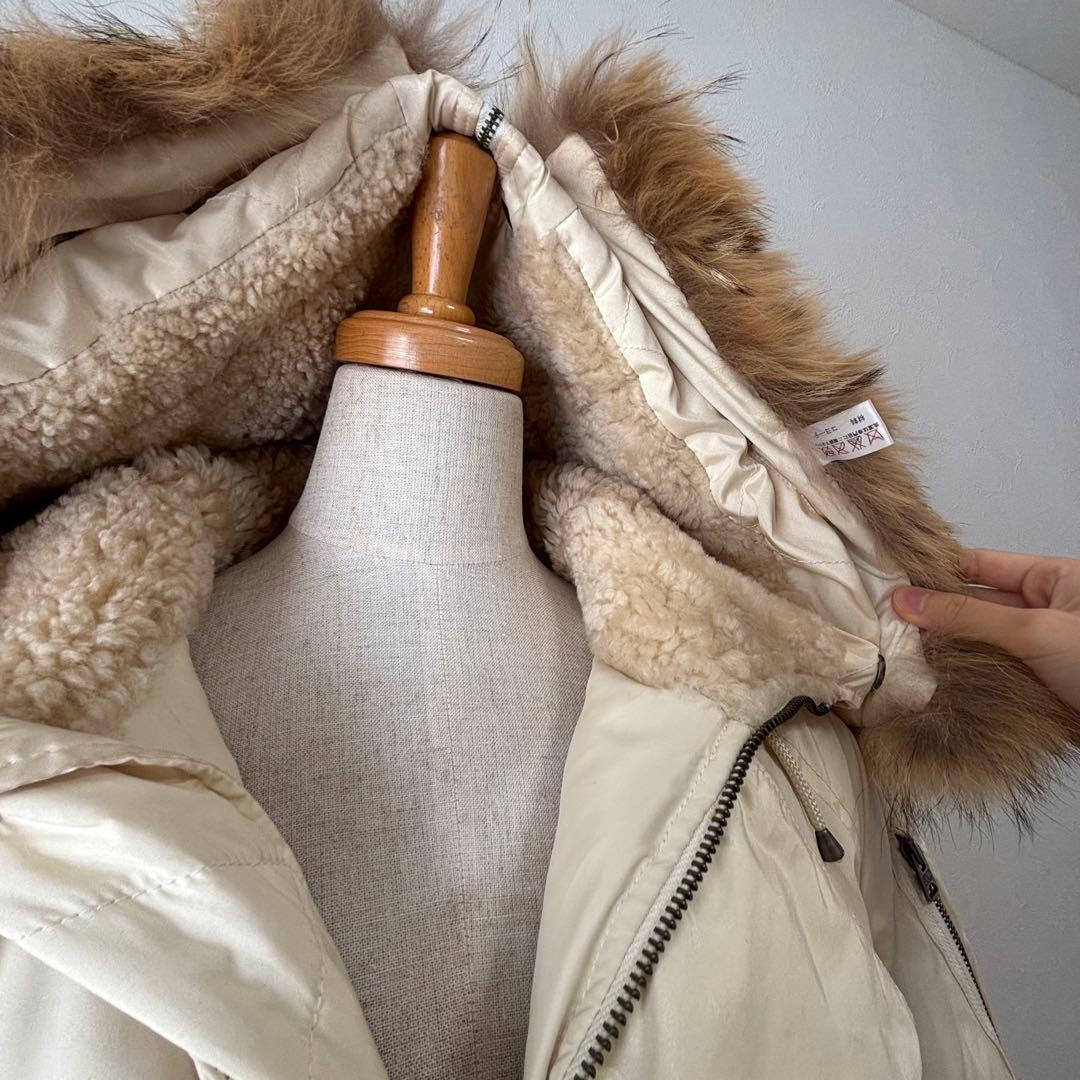 美品　ラルフローレン　Ralph Lauren ファーコート　ダウンコート　白