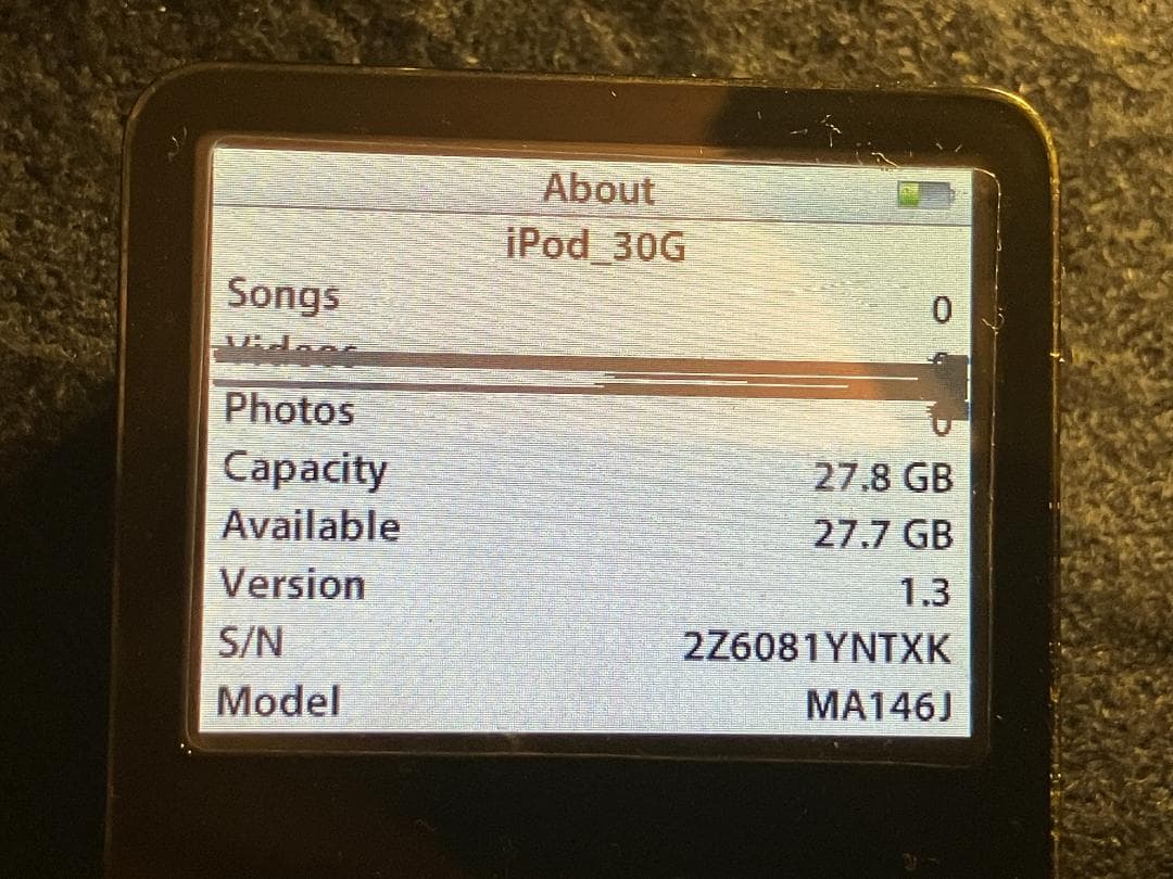 ★【中古】Apple iPod Classic 30GB （第五世代、黒）★