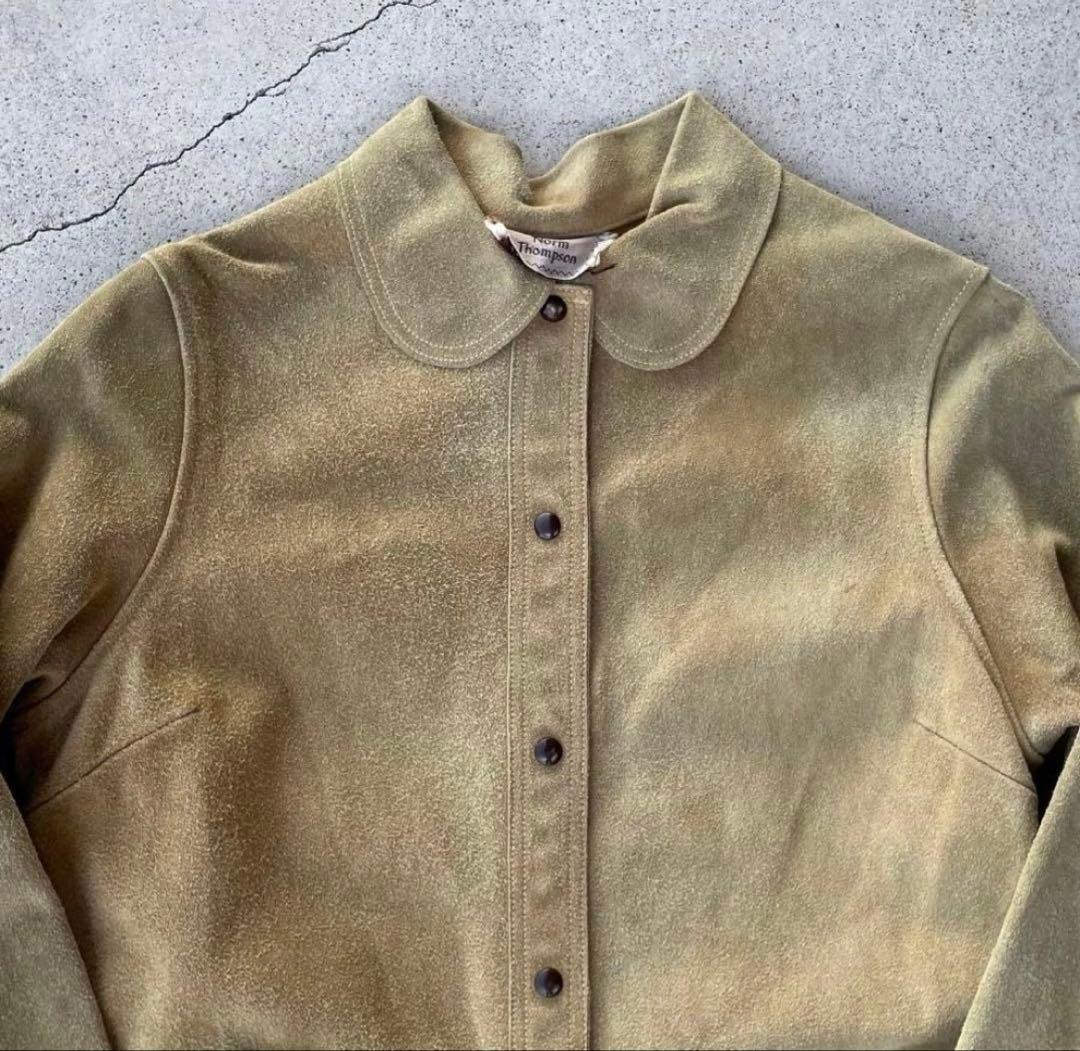 珍品◎NORM THOMPSONヴィンテージ60sスエードレザージャケット黄色