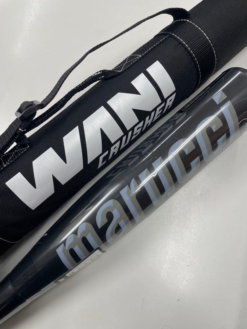 だ*け様 新品 マルッチ 少年軟式用バット ワニクラッシャー スピード 黒ワニ