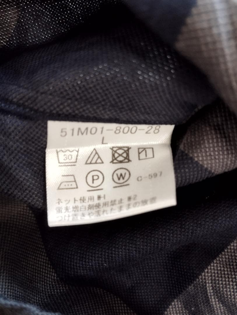 美品　ブラックレーベル クレストブリッジ　好配色　ボタンダウンシャツ　紺　L