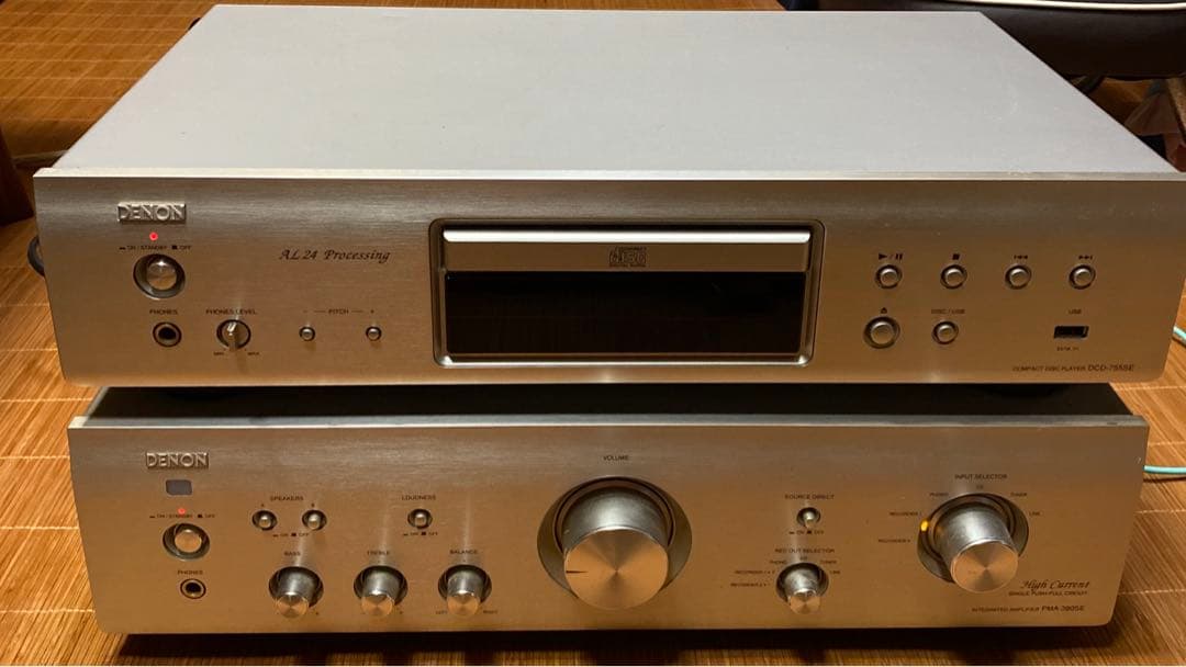 DENON アンプPMA-390SE、CDプレーヤーDCD-755SE セット