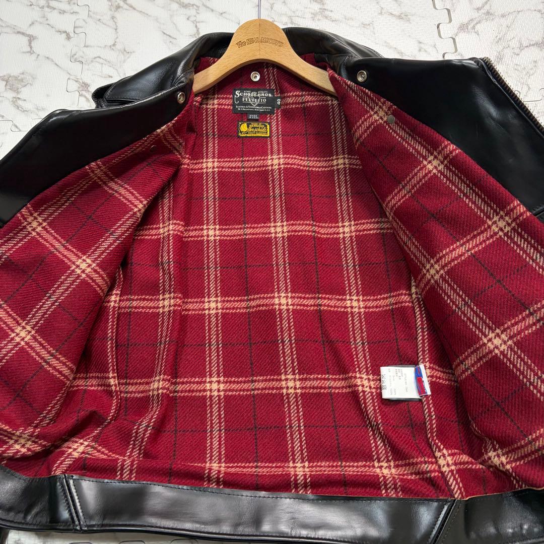 極美品✨ schott ライダースジャケット　613SJH 馬革　黒　40