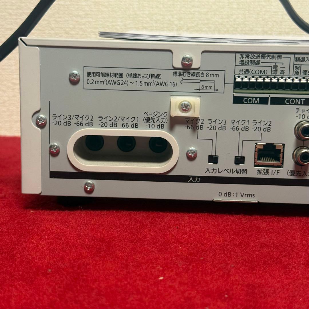 WA-HA061 卓上型拡声アンプ Panasonic 校内放送 館内放送動作品