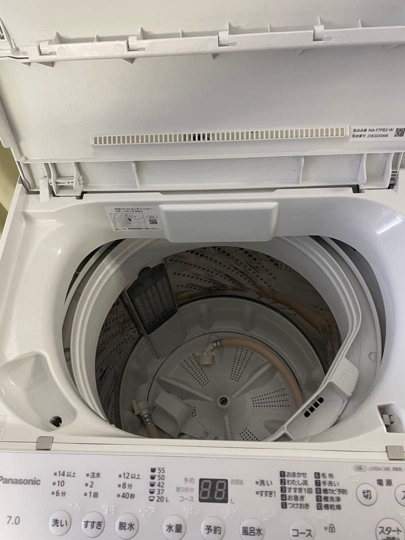 Panasonic 縦型洗濯機 7.0kg 本体　⑧