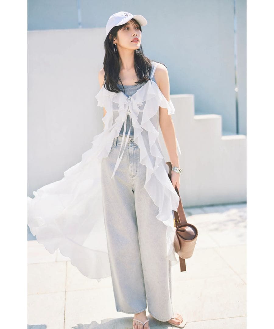 新品未使用　タグ付き Arpege story ワイドデニムパンツ