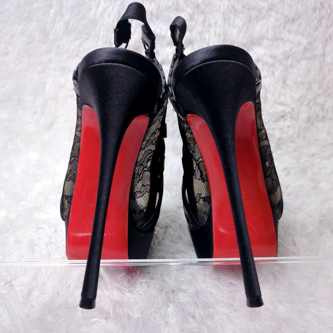 未使用級 CHRISTIAN LOUBOUTIN サテン レース 山田優着用