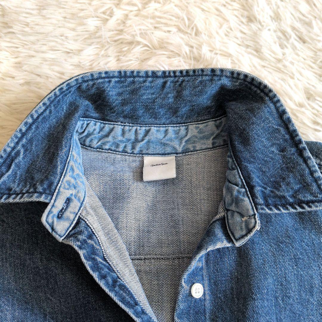 Spick & Span デニムシャツ　フリーサイズ インディゴブルー