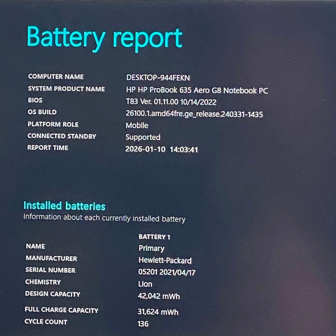 ★超軽量モデル★2022年製 Office2021 HP Aero G8 F25