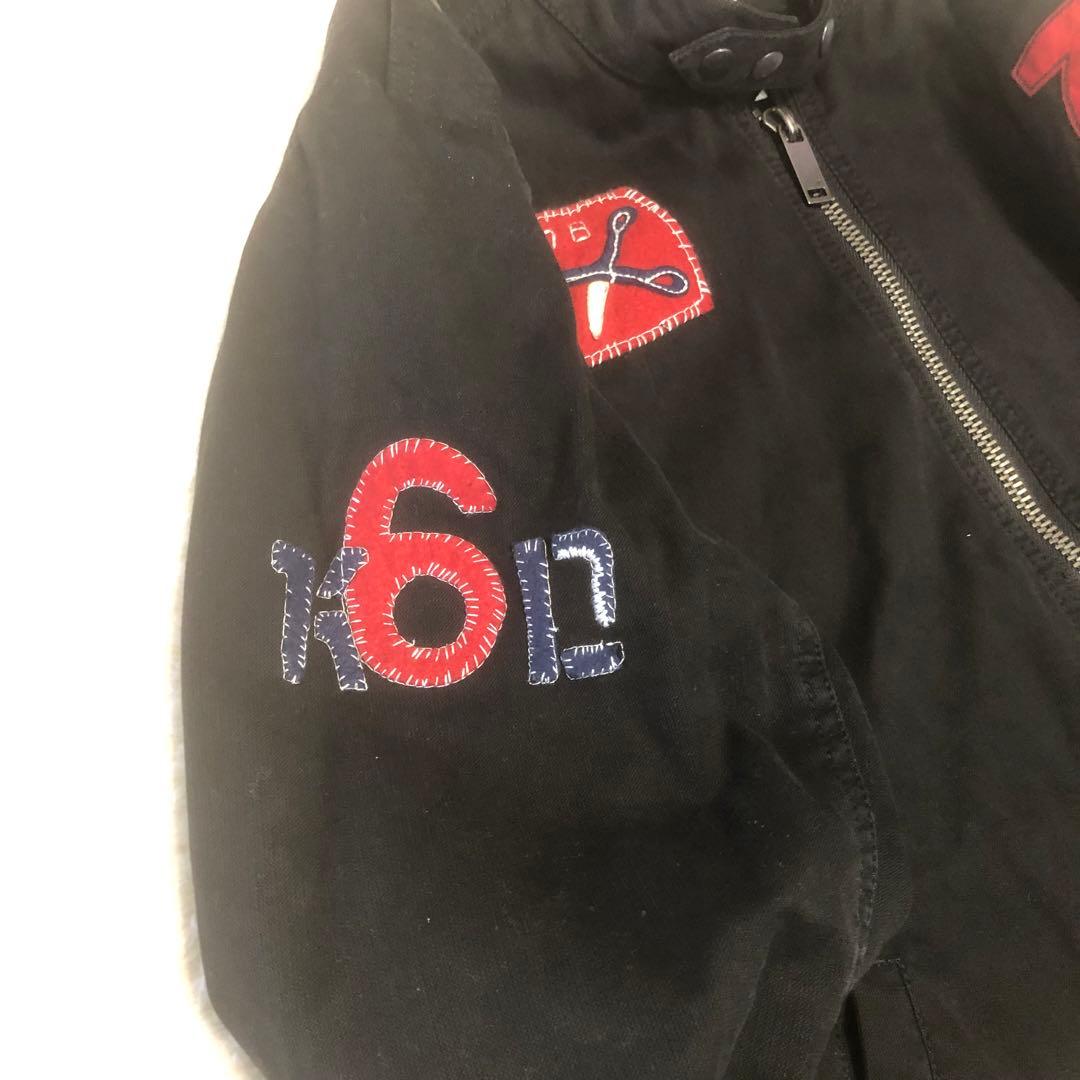 DIESEL シングルライダー　コットン　アップリケデザイン　ジャケットブルゾン