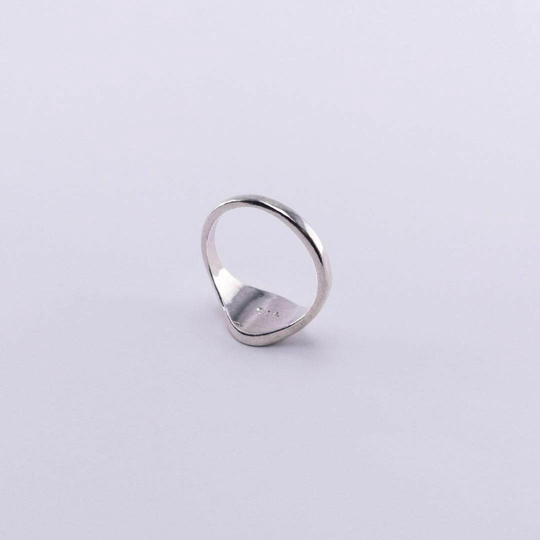 シルバー925 ヴィンテージ イニシャル ピンキー シグネットリング 8号