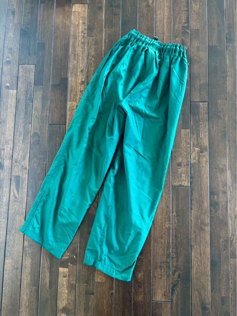 アディダス/入手困難 90s 国旗刺繍タグ ナイロン セットアップ 緑×白 L