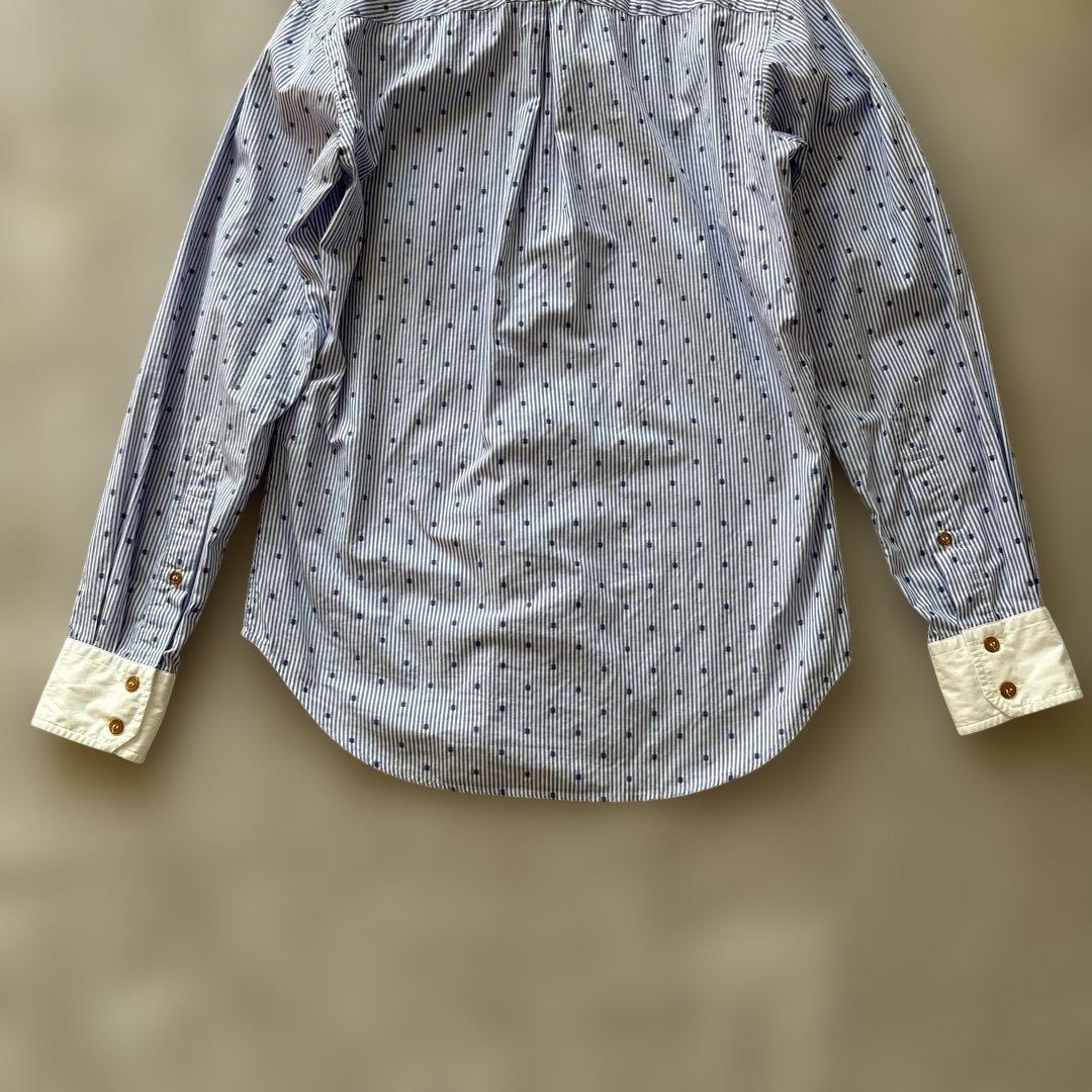 美品【オーブ】ヴィヴィアンウエストウッドマンM ドレスシャツM 水玉　ストライプ