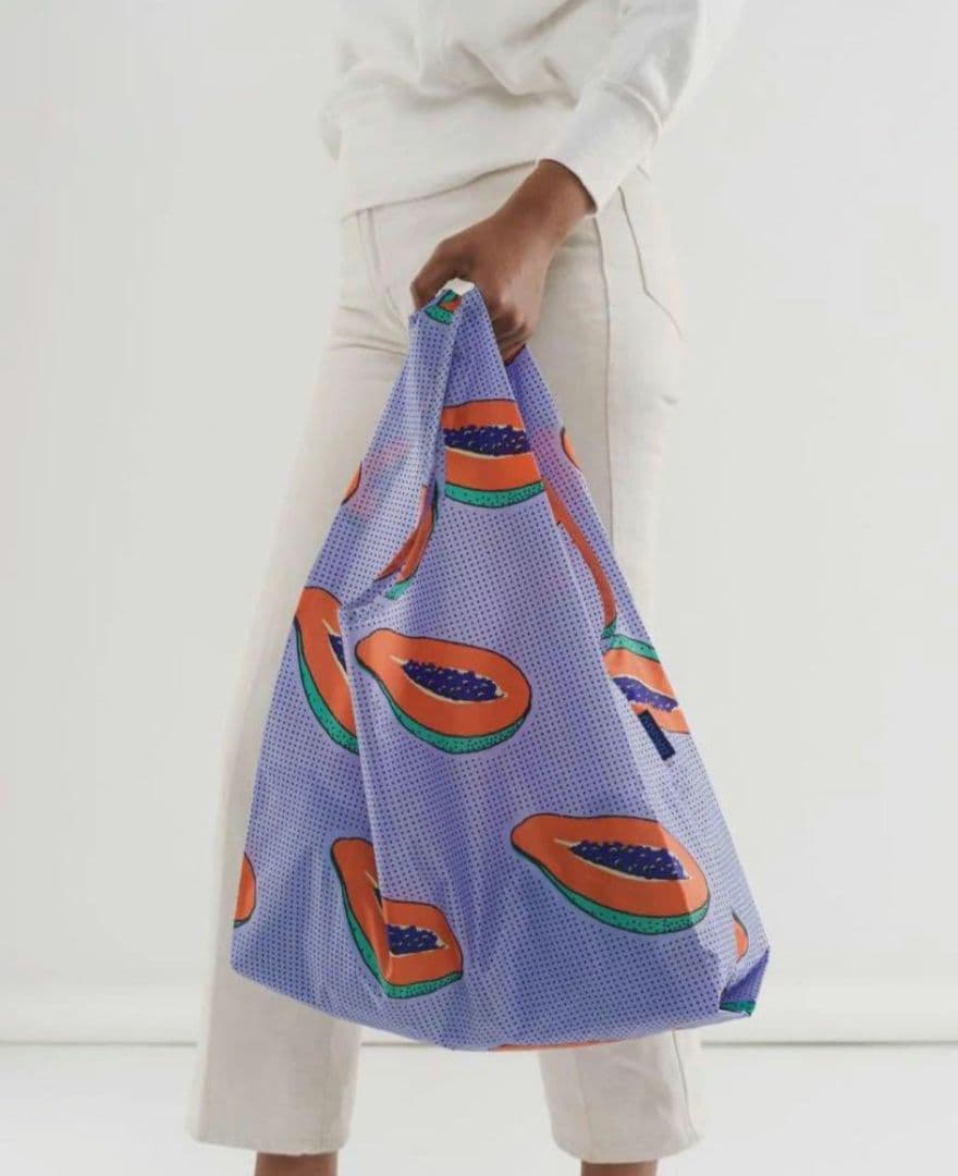 美品【BAGGU】ブルー パパイヤ スタンダード Blue Papaya バグー