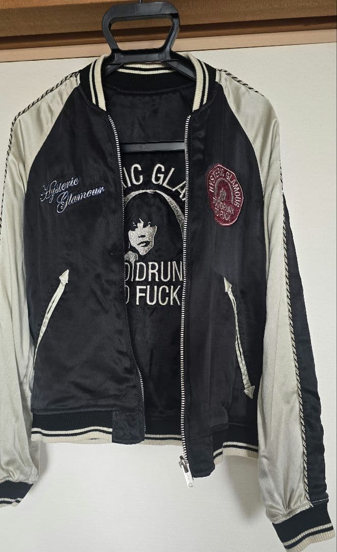 なないろのうみ様 ヒステリックグラマー リバーシブルスカジャン F 黒