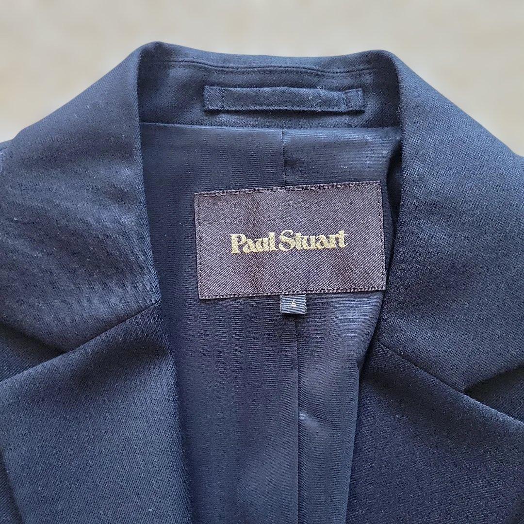 美品【ウォッシャブル/防シワ性】ウーステッドクリアツイル パンツスーツ ネイビー