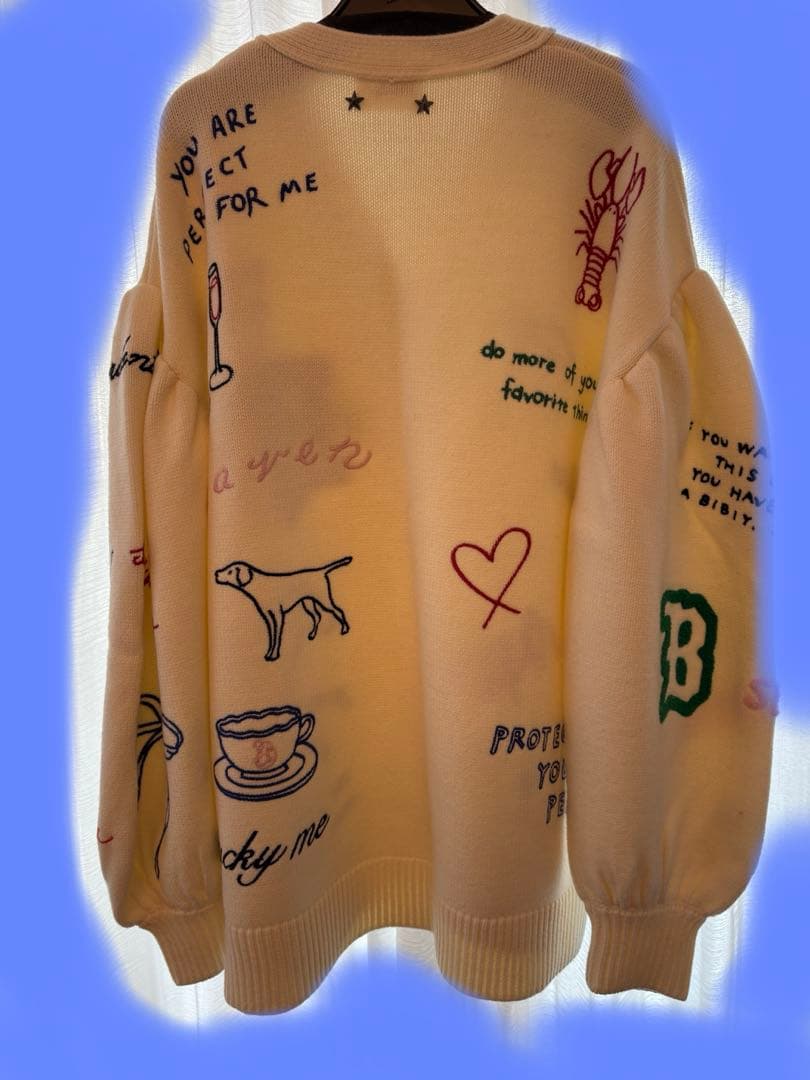 Bibiy. アートプリント カーディガン