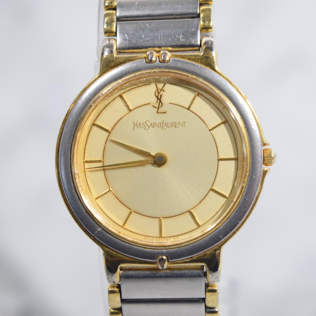 [箱付 新品電池] YSL イヴサンローラン レディース コンビカラー