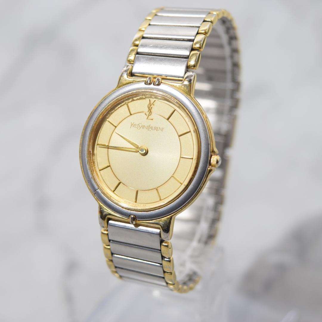 [箱付 新品電池] YSL イヴサンローラン レディース コンビカラー