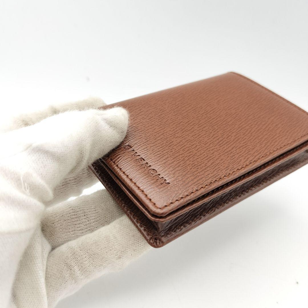 ジバンシー　名刺入れ　カードケース　財布　レザー　ブラウン