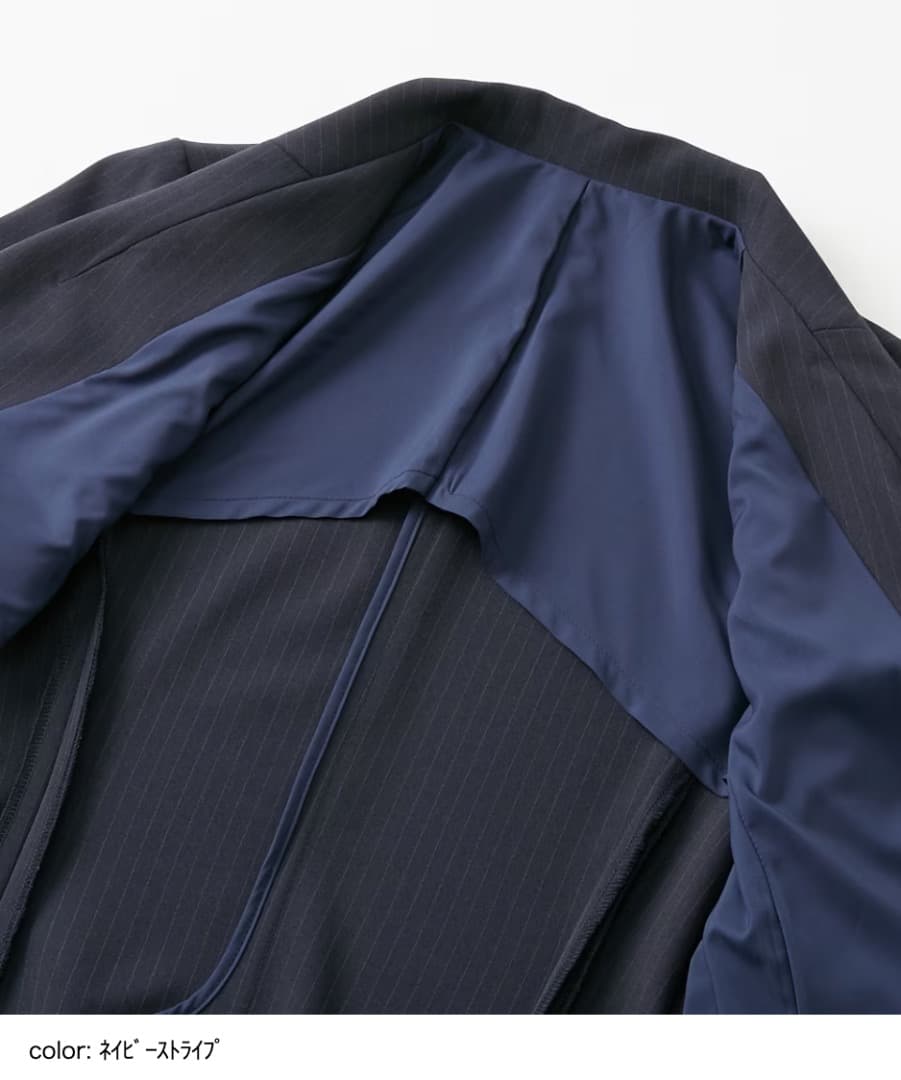 美品【大きい胸専用】RISPY 洗える ストレッチパンツスーツ（吸汗速乾）