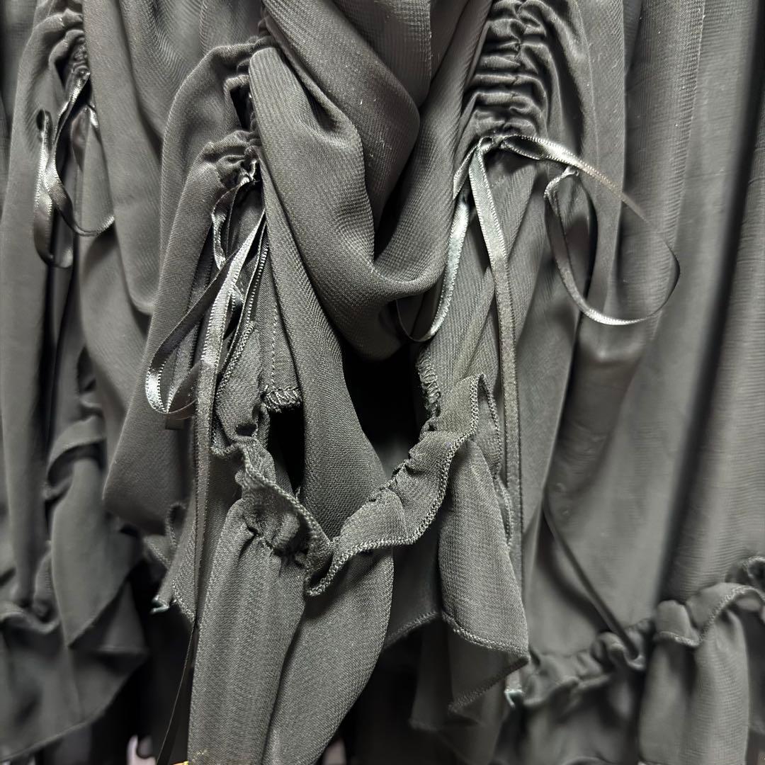 アトリエピエロ シフォン ワンピース 黒