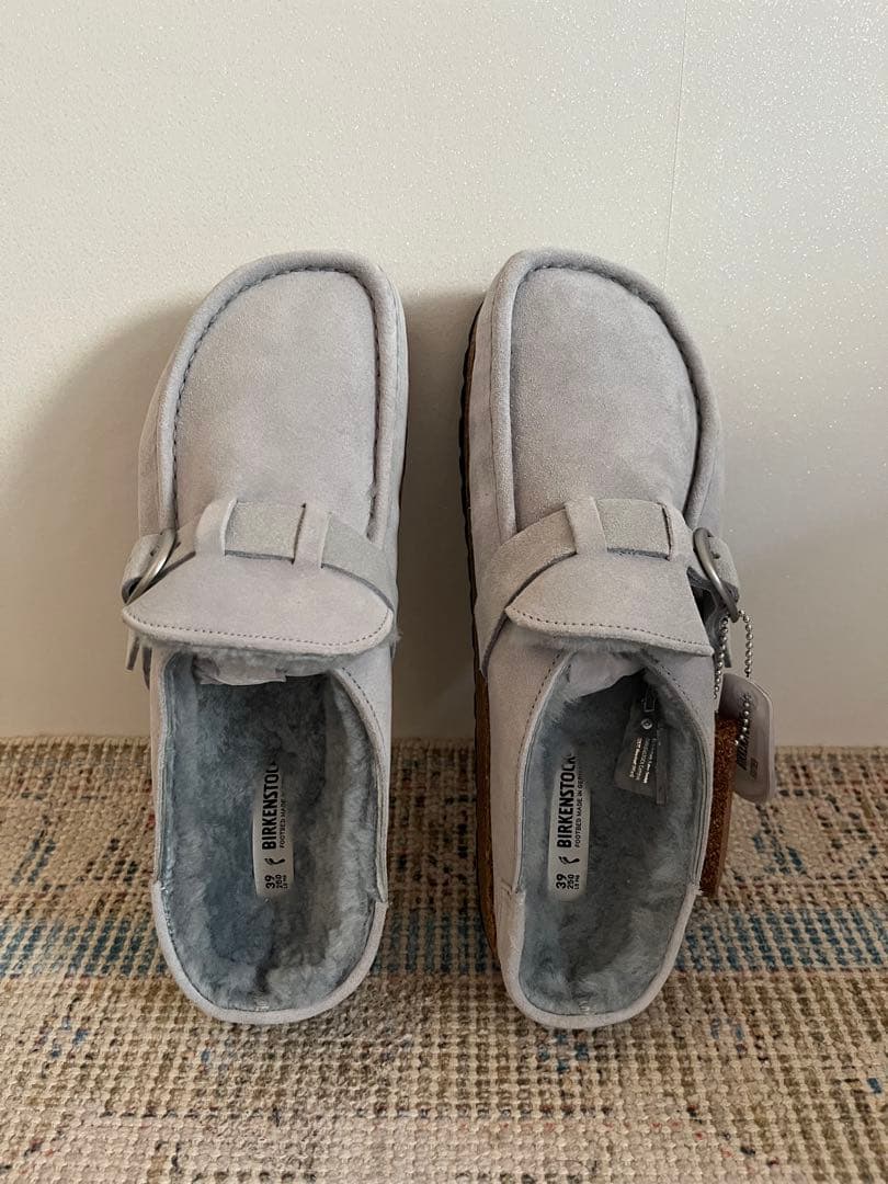ビルケンシュトック　Buckley shearling EU39 stone