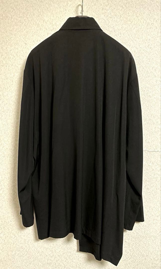 ウールギャバ アシンメトリー シャツ