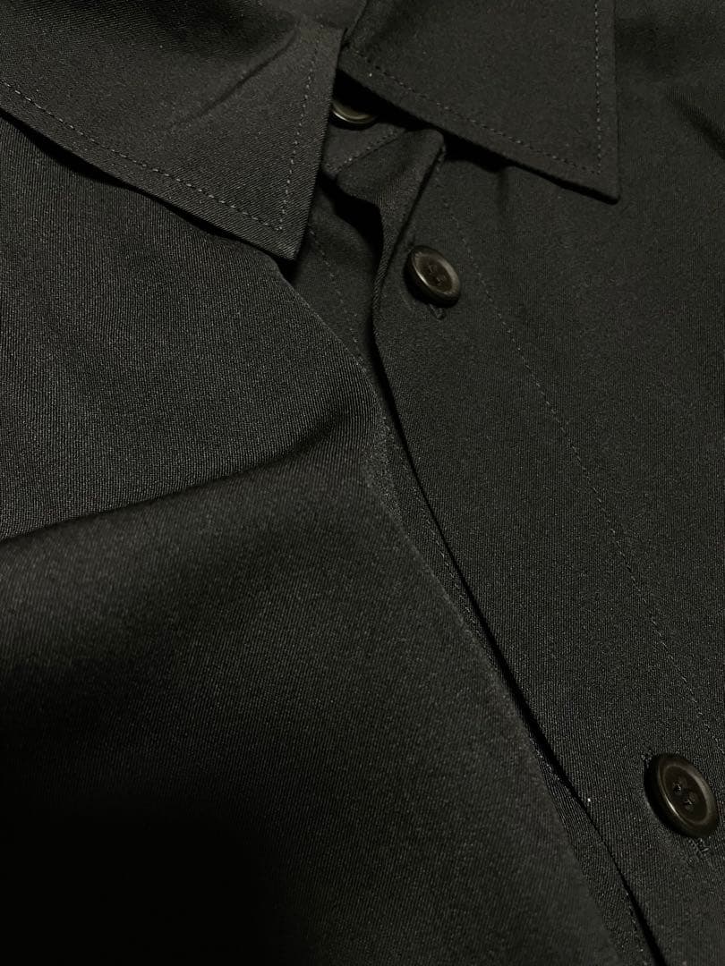 ウールギャバ アシンメトリー シャツ