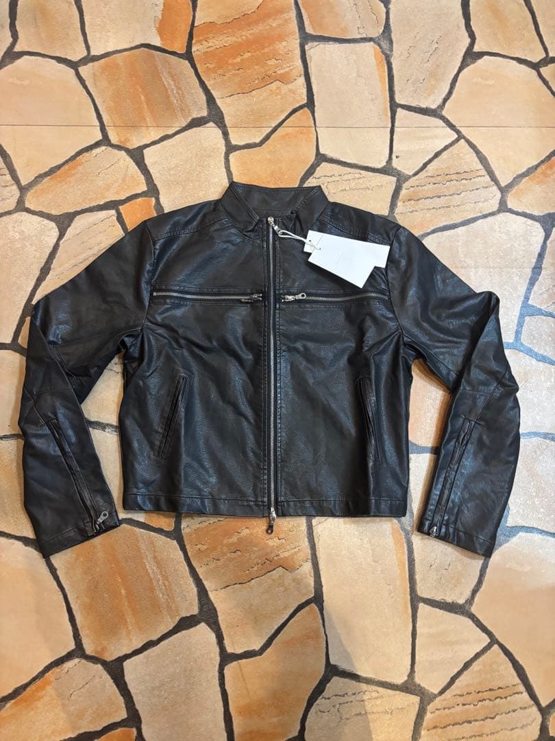 SGW 十字架 ライダースジャケット　レザー　秋　クロスモチーフ