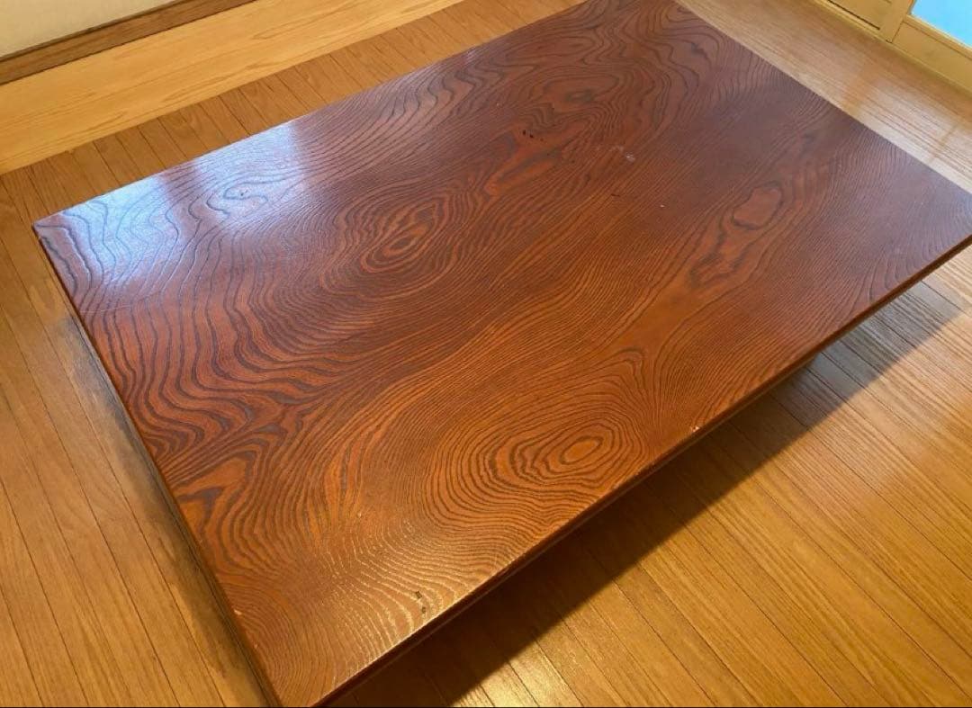 【クリスマス値下げ】　‼️送料込み‼️ 座卓　昭和レトロ　和テーブル　一枚板