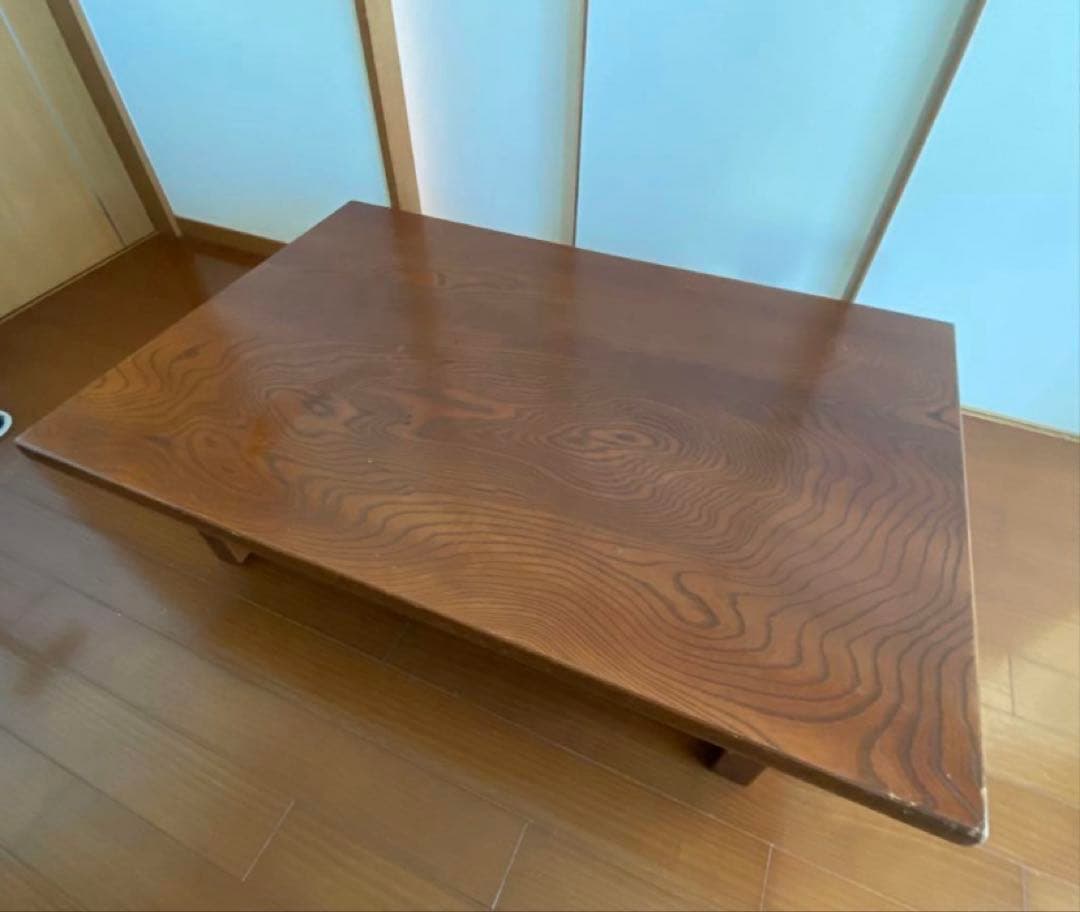 【クリスマス値下げ】　‼️送料込み‼️ 座卓　昭和レトロ　和テーブル　一枚板