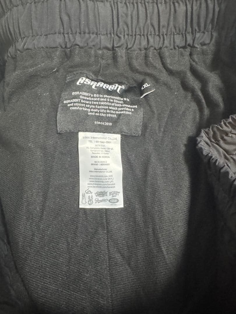 bsrabbit ブラック スノーボードパンツ XXL